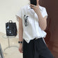 Summer new European blogger INS simple sleeveless silhouette shirt ladie loose casual right shoulder clothes