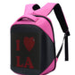 Full color LED Backpack APP Control Advertising LED Backpack with Programmable Digital LED Panel Waterproof LED Bag School Bag