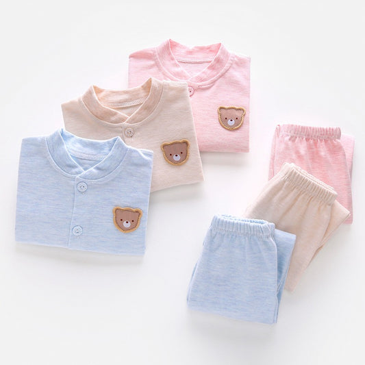 Cotton bone child spring autumn clothes Qiuqiu cotton newborn baby clothes men and women baby underwear children's suit