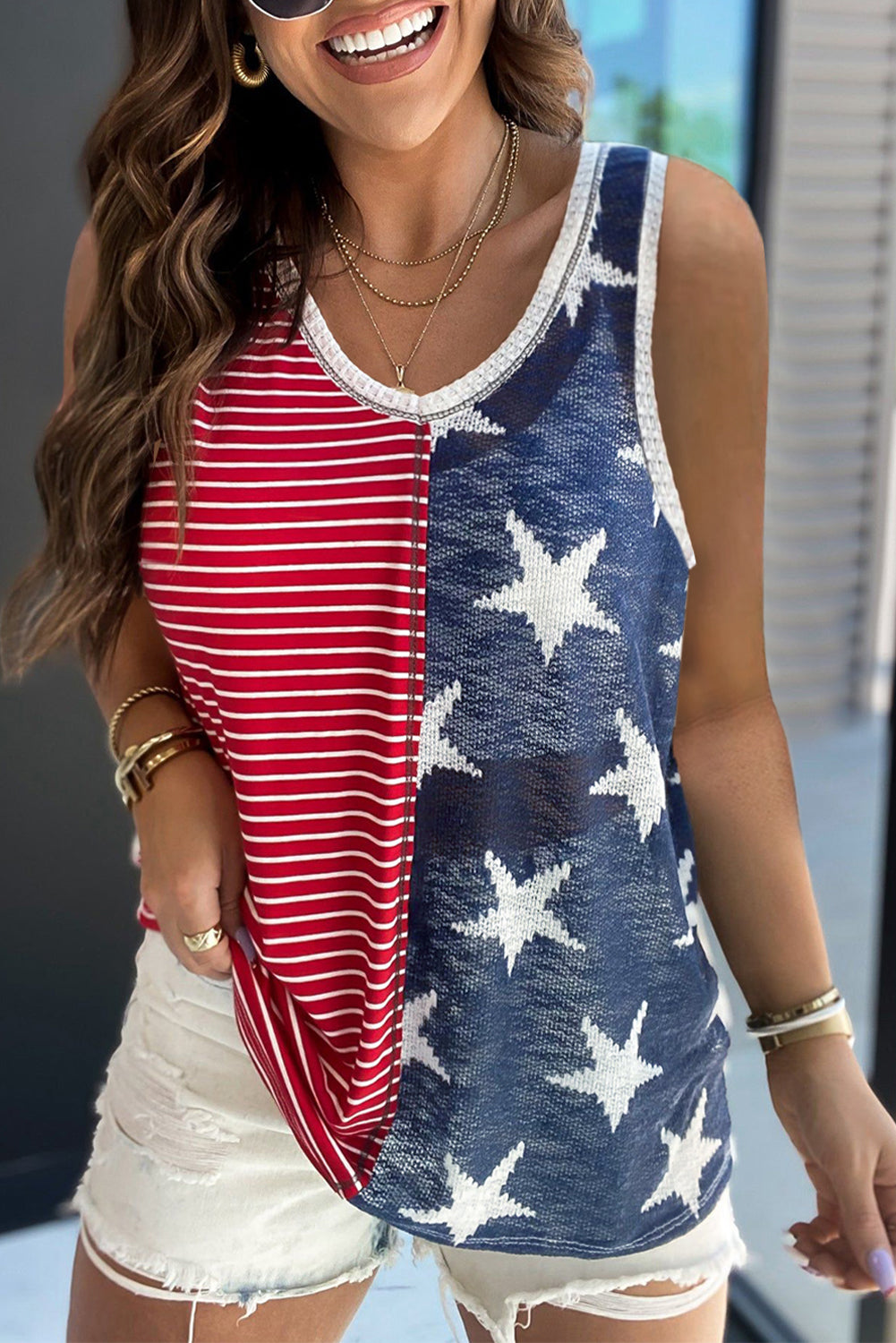 American Flag Stars & Stripes Tank Top