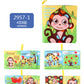 12 stereo baby cloth book Early school toys English hand palm book animal digital cognitive baby cloth foreign trade