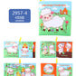 12 stereo baby cloth book Early school toys English hand palm book animal digital cognitive baby cloth foreign trade