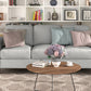 Living Room Furniture Loveseat Sofa and 3-seat  sofa (Light Gray)
