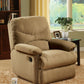 Arcadia Recliner (Motion) in Light Brown Microfiber 00627
