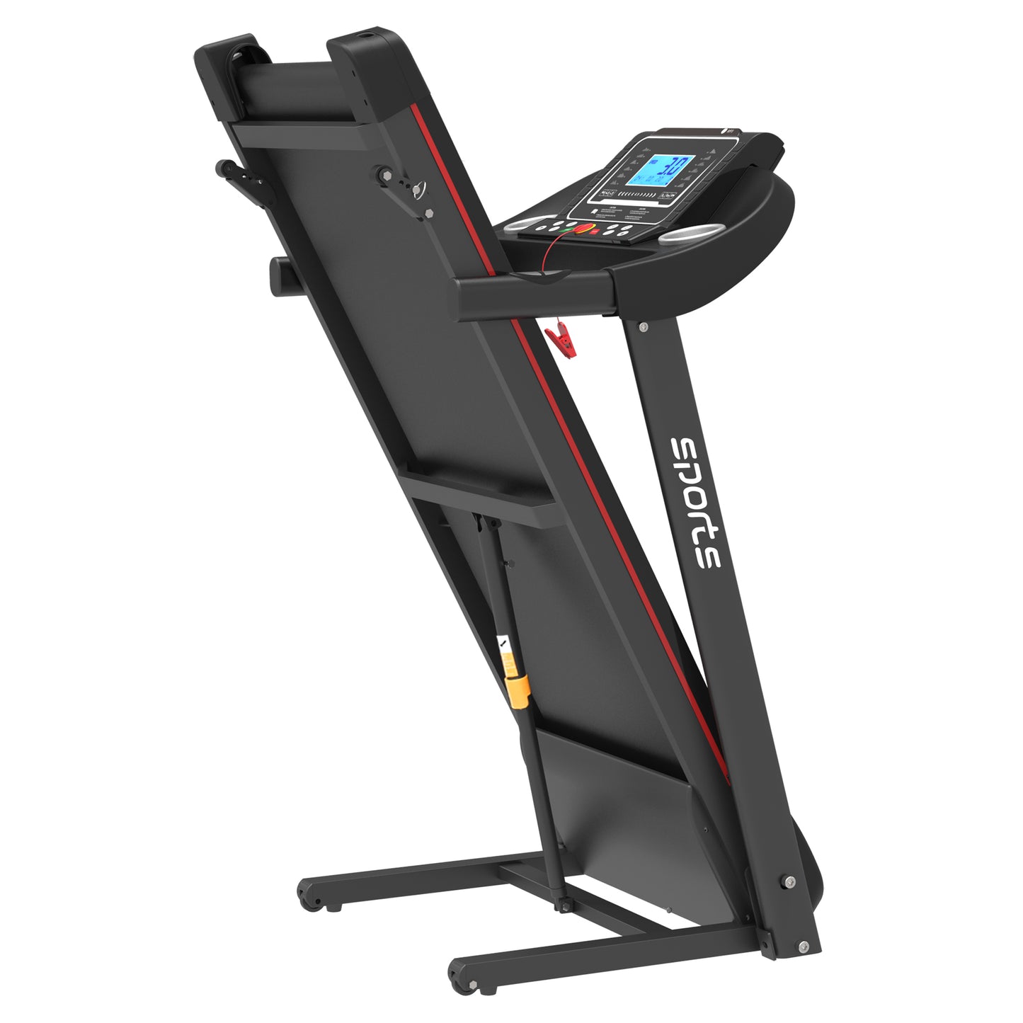 Folding Treadmill, Smart Motorized Treadmill with Manual Incline and Air Spring  MP3, Exercise Running Machine with 5& LCD Display for Home Use