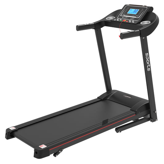 Folding Treadmill, Smart Motorized Treadmill with Manual Incline and Air Spring  MP3, Exercise Running Machine with 5& LCD Display for Home Use