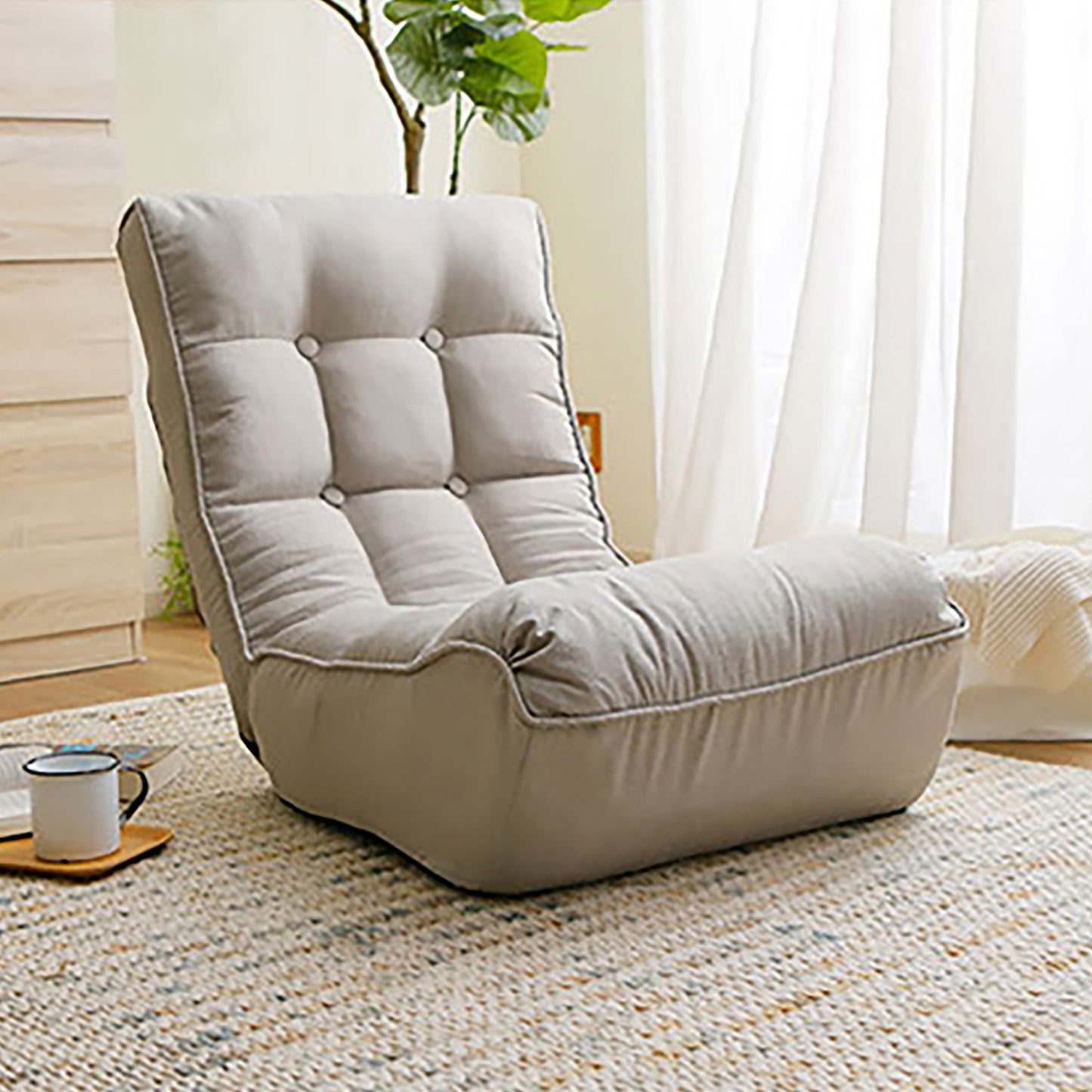 Single sofa reclining chair Japanese chair lazy sofa tatami balcony reclining chair leisure sofa adjustable chair