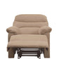 Arcadia Glider Recliner (Motion) in Light Brown Microfiber 00634