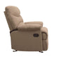 Arcadia Glider Recliner (Motion) in Light Brown Microfiber 00634