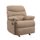 Arcadia Glider Recliner (Motion) in Light Brown Microfiber 00634