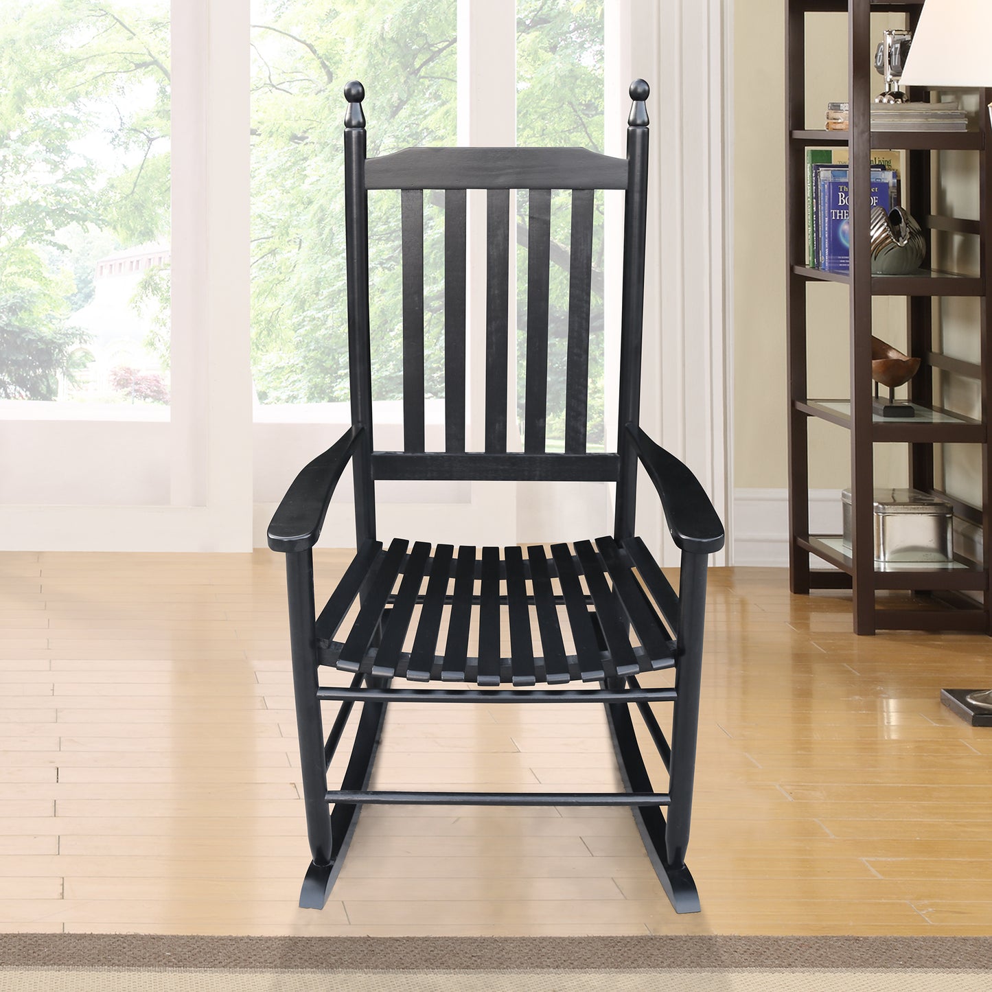 wooden porch rocker chair  BLACK