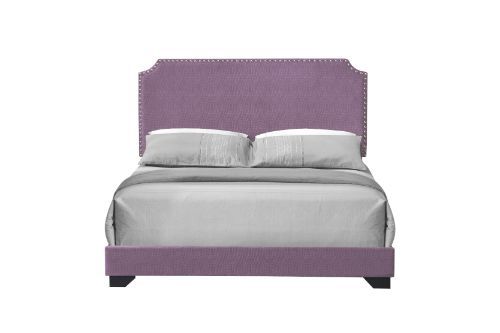 Haemon Queen Bed - Light Purple Fabric 26750Q