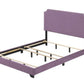 Haemon Queen Bed - Light Purple Fabric 26750Q