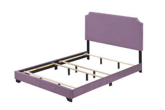 Haemon Queen Bed - Light Purple Fabric 26750Q