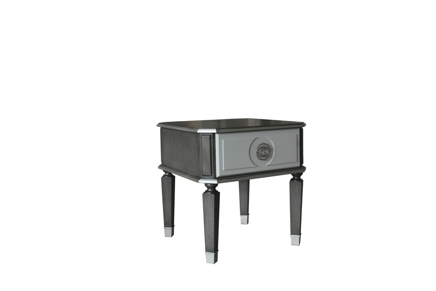 House Beatrice End Table, Charcoal  Light Gray Finish 88817