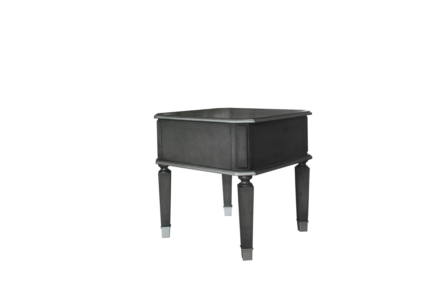 House Beatrice End Table, Charcoal  Light Gray Finish 88817