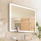 LED Bathroom Vanity Mirror Wall Mounted Adjustable White/Warm/Natural Lights Anti-Fog Touch Switch with Memory Modern Smart Large Bathroom Mirrors