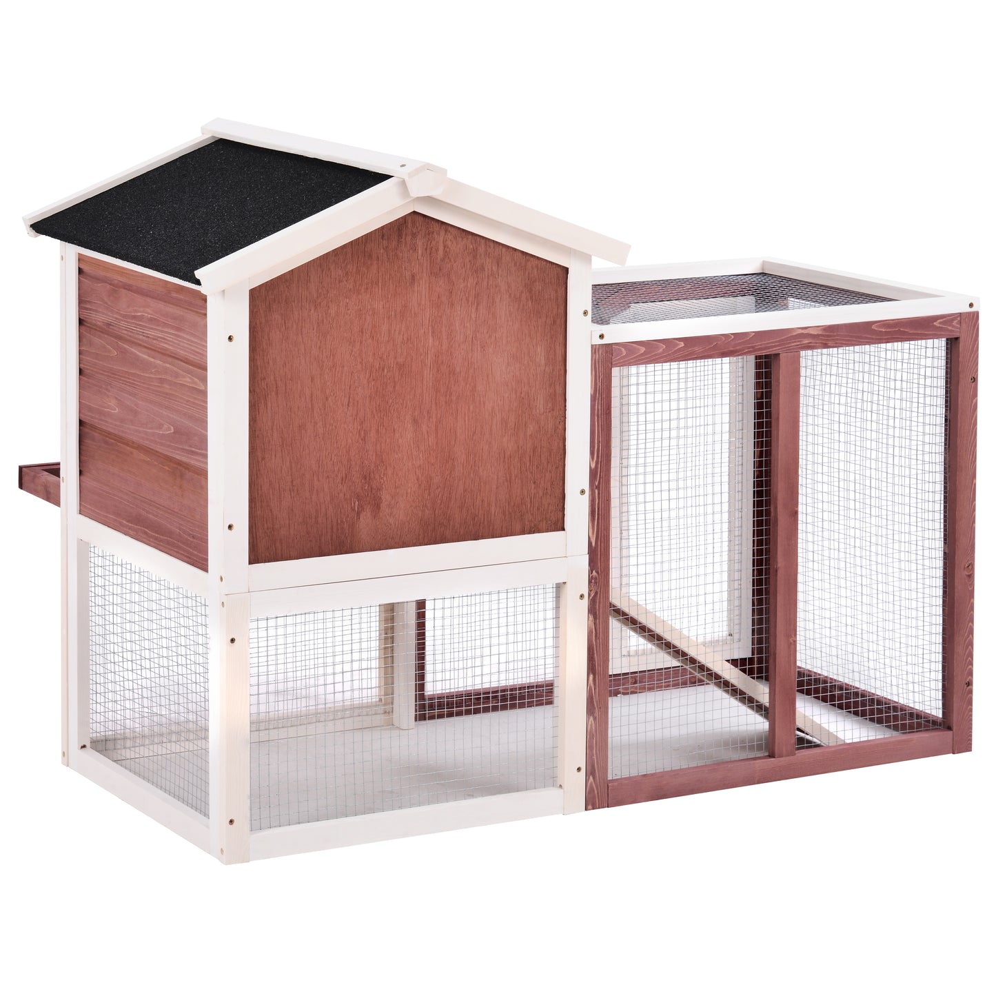 Wooden Pet House Rabbit Bunny Wood Hutch House Dog House Chicken Coops Chicken Cages Rabbit Cage,Auburn