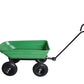 folding wagon  Poly Garden Dump Cart with Steel Frame and 10-inPneumatic Tires, 300-Pound Capacity, Green