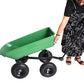 folding wagon  Poly Garden Dump Cart with Steel Frame and 10-inPneumatic Tires, 300-Pound Capacity, Green