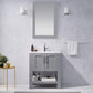 FR Gray Bathroom Vanity with Sink 30 Inch Bathroom Vanity Canbinet Modern Bathroom Sink Vanity with Marble Countertop and White Ceramic Sink