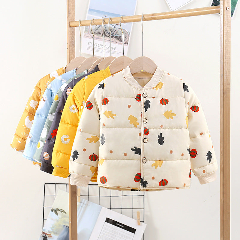 New children's cotton clothing winter boy jacket children's cotton clothing Korean version of the baby cotton jacket wearing thick boy