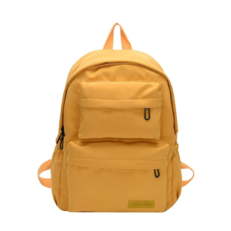 New Korean Large-capacity Outdoor Backpack Boys Girls Solid Color School Bag Female Wear Oxford Cloth Student Backpack