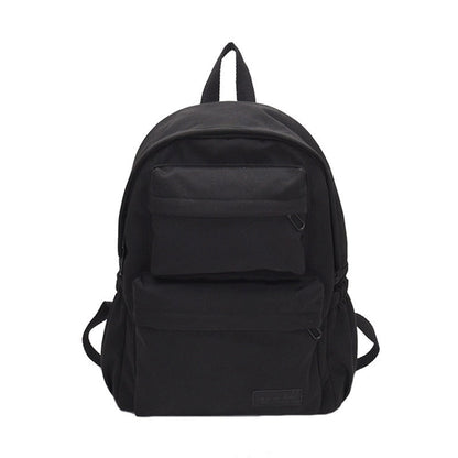 New Korean Large-capacity Outdoor Backpack Boys Girls Solid Color School Bag Female Wear Oxford Cloth Student Backpack