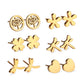 6Pairs/Box Stainless Steel CZ Earrings For Women Girls Kids Piercing Stud Earrings Set Birthday Jewelry Gifts