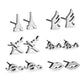 6Pairs/Box Stainless Steel CZ Earrings For Women Girls Kids Piercing Stud Earrings Set Birthday Jewelry Gifts