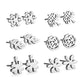 6Pairs/Box Stainless Steel CZ Earrings For Women Girls Kids Piercing Stud Earrings Set Birthday Jewelry Gifts