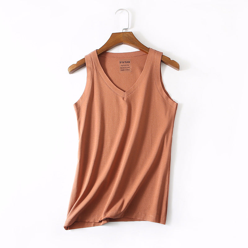 New pure color women's vest Korean version of the bottom sleeveless vest female fashion with shoulder belt home female vest