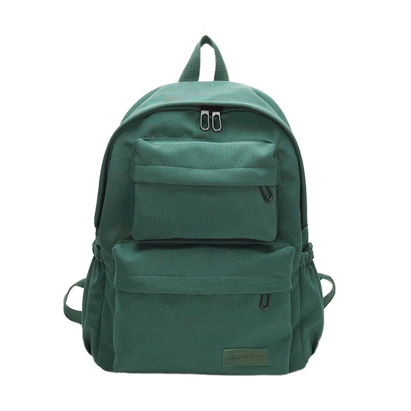 New Korean Large-capacity Outdoor Backpack Boys Girls Solid Color School Bag Female Wear Oxford Cloth Student Backpack