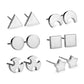 6Pairs/Box Stainless Steel CZ Earrings For Women Girls Kids Piercing Stud Earrings Set Birthday Jewelry Gifts