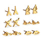 6Pairs/Box Stainless Steel CZ Earrings For Women Girls Kids Piercing Stud Earrings Set Birthday Jewelry Gifts