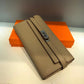 San Maries Genuine Leather Women Wallet Female Long Clutch Lady Walet Portomonee Rfid Luxury Brand Money Bag With Orange Box