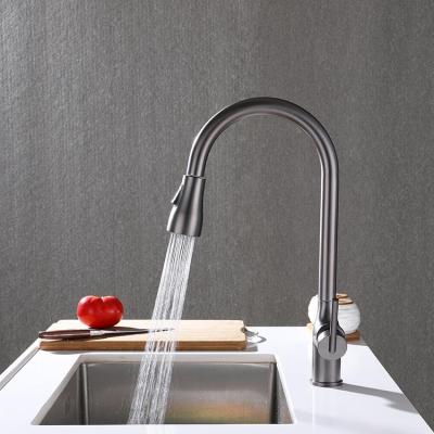 Stainless steel kitchen faucet