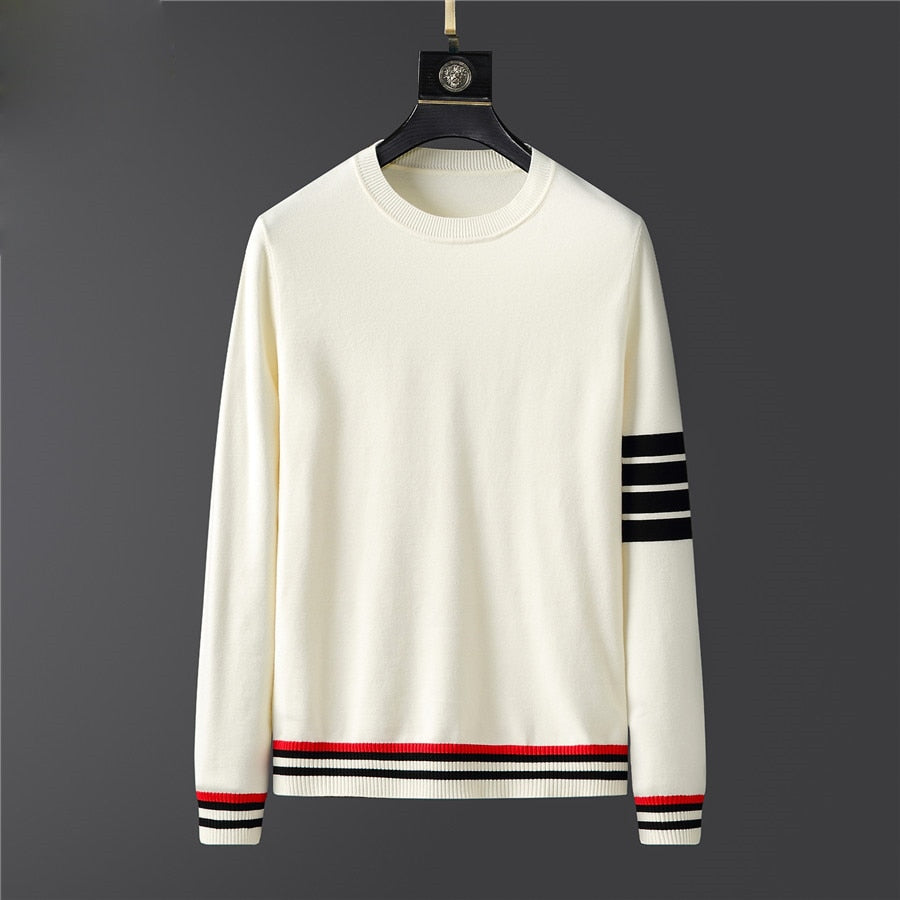 2022 new Winter Thickness Pullover Men O-neck Solid Long Sleeve Warm Slim Sweaters Men's Sweater Pull Male Clothing Cotton Wool