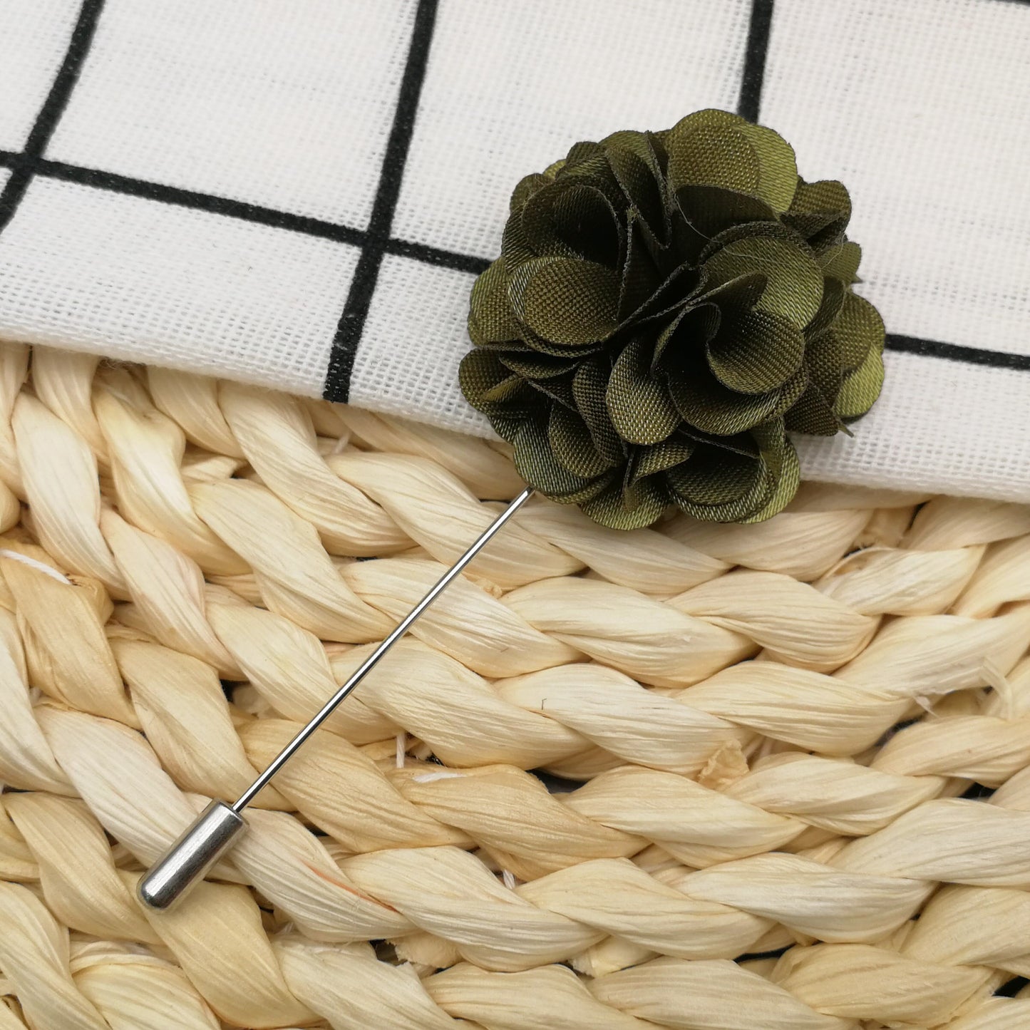 Men Fabric Flower Brooch Pin Suit Lapel Pins Woman Wedding Boutonniere Brooches Fashion Jewelry Accessories