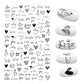 The New 3D Nail Sticker Cool English Letter stickers for nail  Foil Love Heart Design Nails Accessories Fashion Manicure Sticker