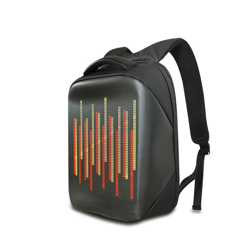 Full color LED Backpack APP Control Advertising LED Backpack with Programmable Digital LED Panel Waterproof LED Bag School Bag