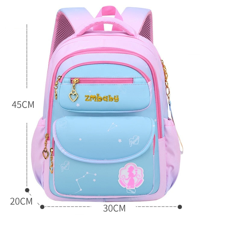 Backpack for Elementary School Girl Waterproof Oxford Cloth Pink Sac Enfant School Bags Kids Backpack Girls Cute Bow Kids Bag