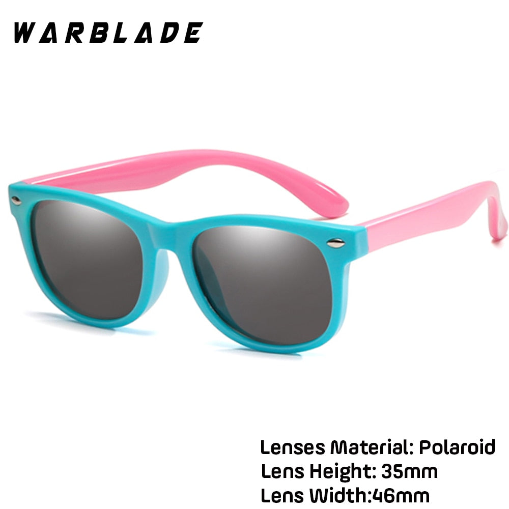 WarBlade New Kids Polarized Sunglasses TR90 Boys Girls Sun Glasses Silicone Safety  Glasses Gift For Children Baby UV400 Eyewear