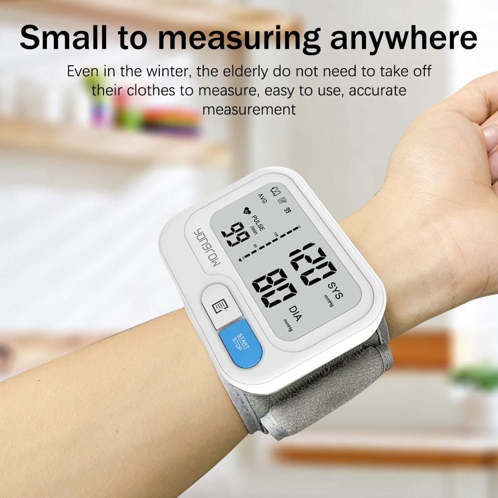 Yongrow Automatic Digital Wrist Blood Pressure Monitor sphygmomanometer Tonometer Tensiometer Heart Rate Pulse Meter BP Monitor