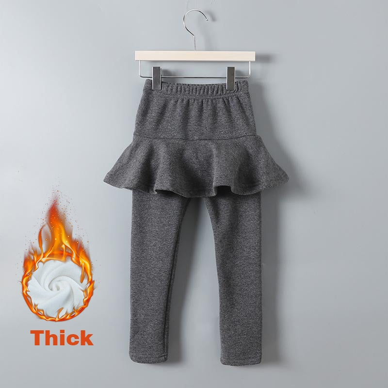 Pure Color Girls Pants Kids Leggings 2-10Y Children Clothing Autumn Cotton Leggings Warm Baby Girl Skirt-pants High Quality