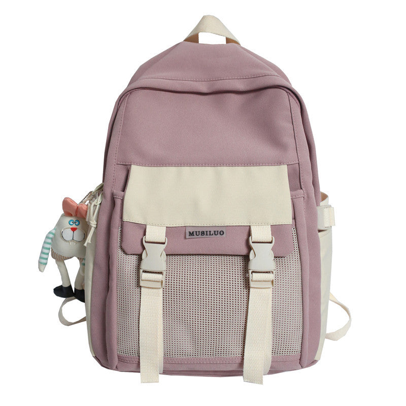 Shoulder bag female big capacity fashion casual sports student bag Korean version of the backpack high school college student bag