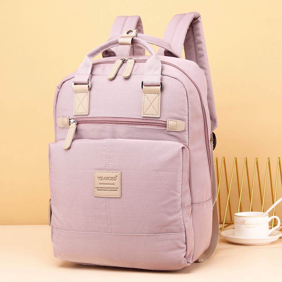 Fashion student bags simple light backpack short-distance travel bag trend summer autumn package high school backpack spot