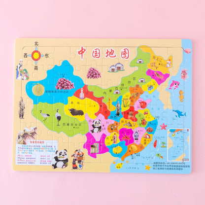 Creative children gift three-dimensional puzzle learning supplies primary school intellectual development wooden puzzle early education toys