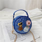 Summer new Korean children's coin wallet round sequins decorative Messenger bag cute mini portable shoulder bag