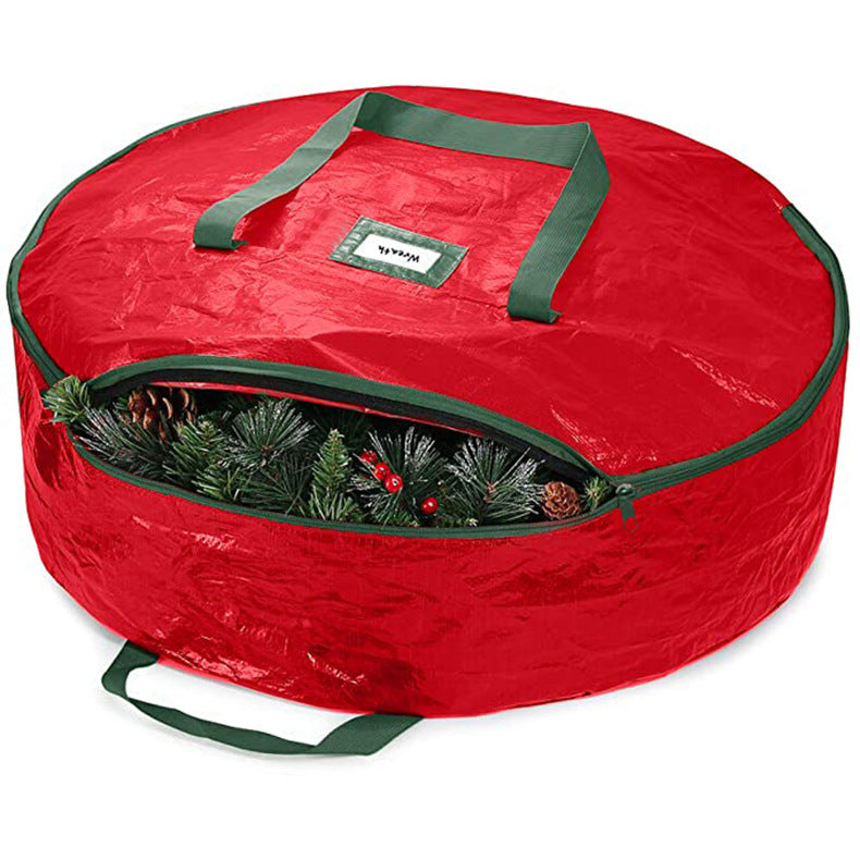 Christmas Storage Bag for Artificial Decomposable Trees in Red - Holiday Organizing and Collecting Tree Bag